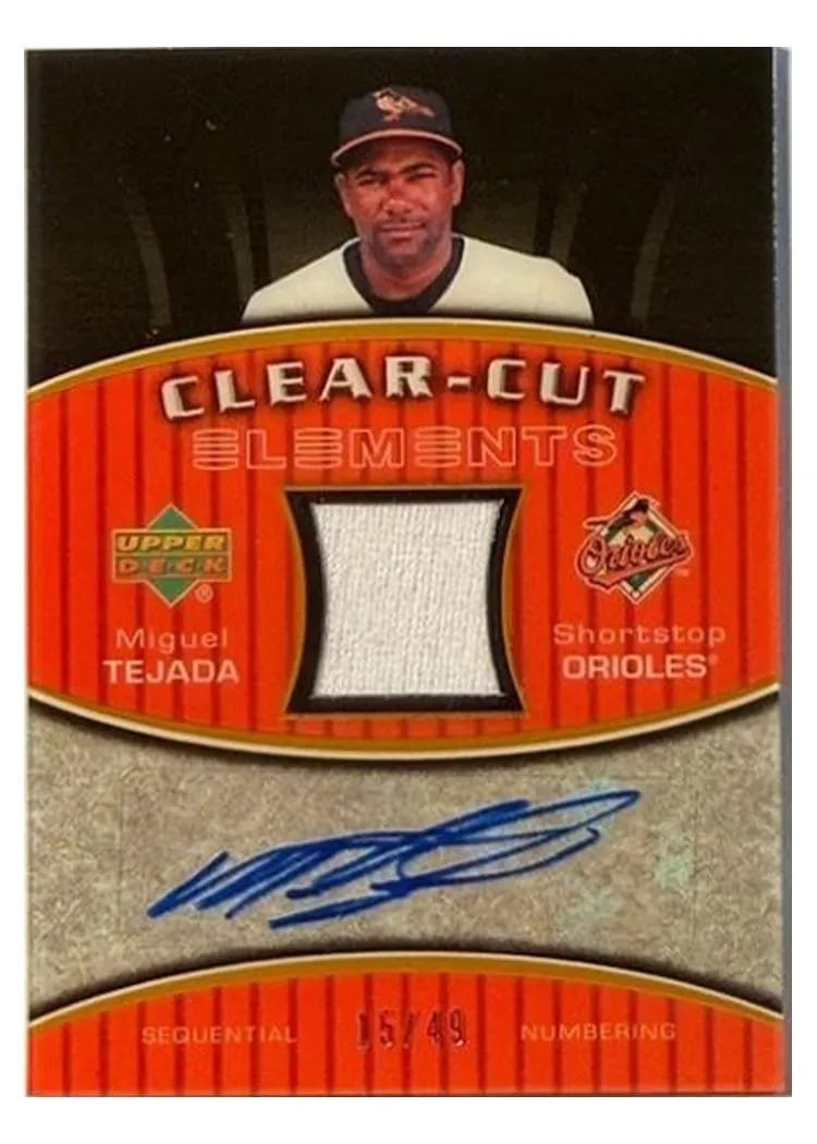 2007 Upper Deck Elements Clear Cut Autograph Miguel Tejada #CCE-MT card