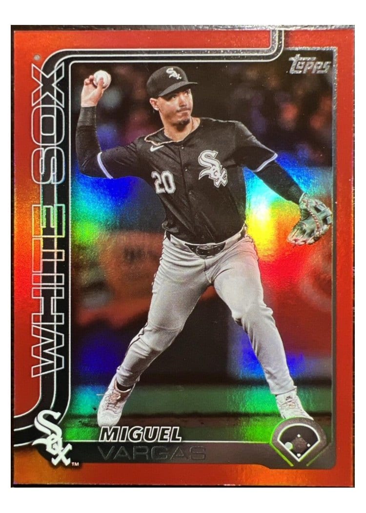 2025 Topps Base Set Miguel Vargas Red Foil #190 card