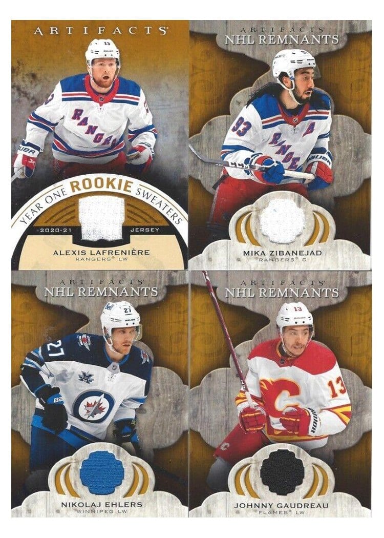 2021-22 Upper Deck Artifacts NHL Remnants Mika Zibanejad #NR-MZ card