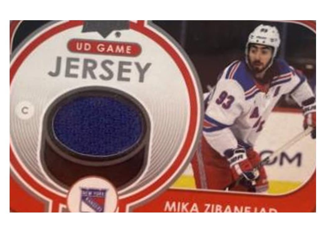 2021-22 Upper Deck UD Game Jersey Mika Zibanejad #GJ-MZ card