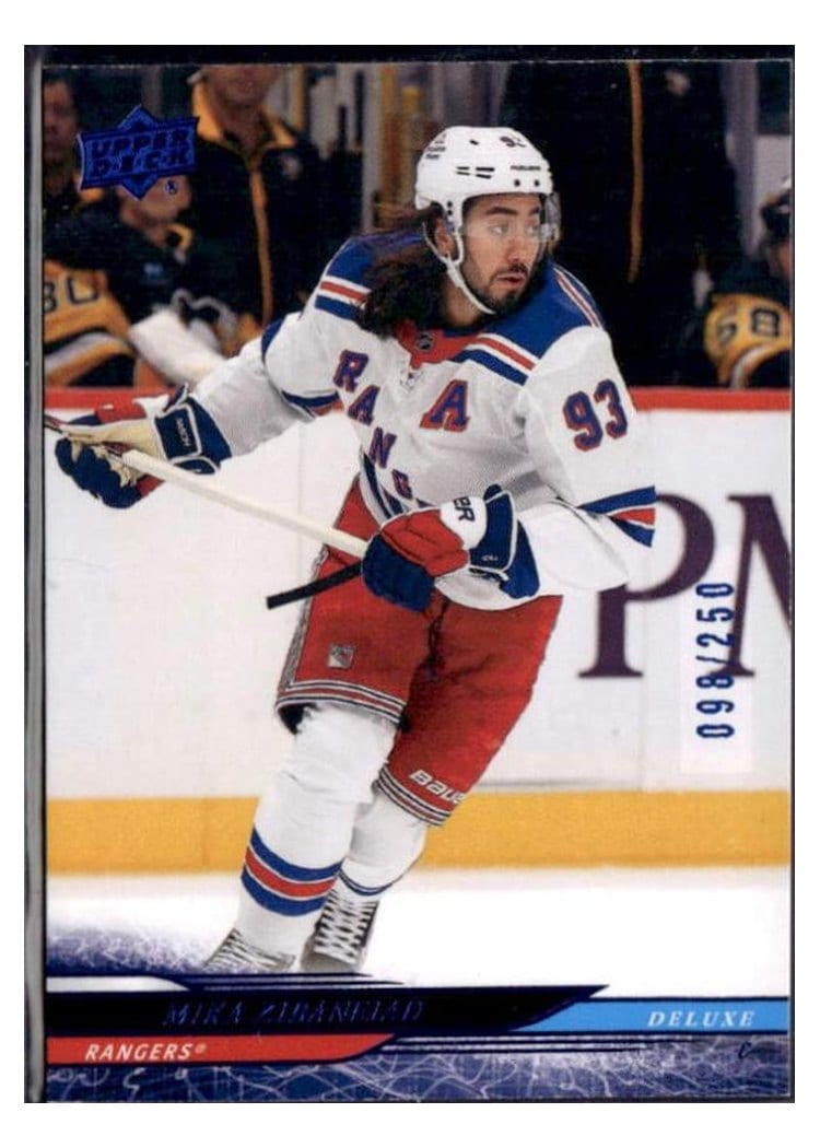 2024-25 Upper Deck Base Set Mika Zibanejad Deluxe #587 card