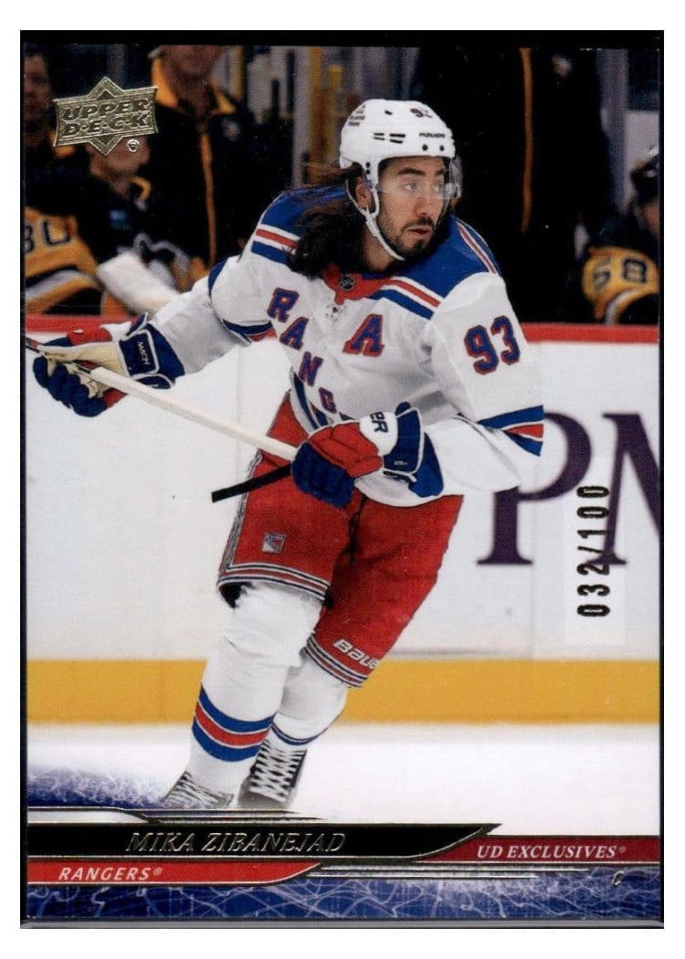 2024-25 Upper Deck Base Set Mika Zibanejad Exclusive #587 card