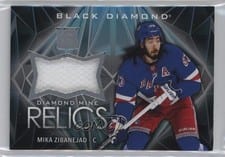 2024-25 Upper Deck Black Diamond Diamond Mine Relics Mika Zibanejad #DMR-MZ card