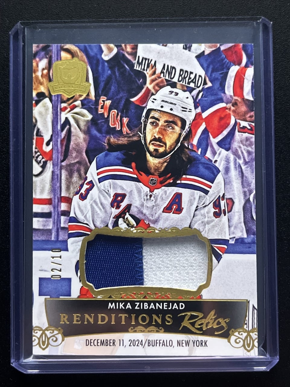 2024-25 Upper Deck The Cup Rendition Relics Mika Zibanejad #RR-MZ card
