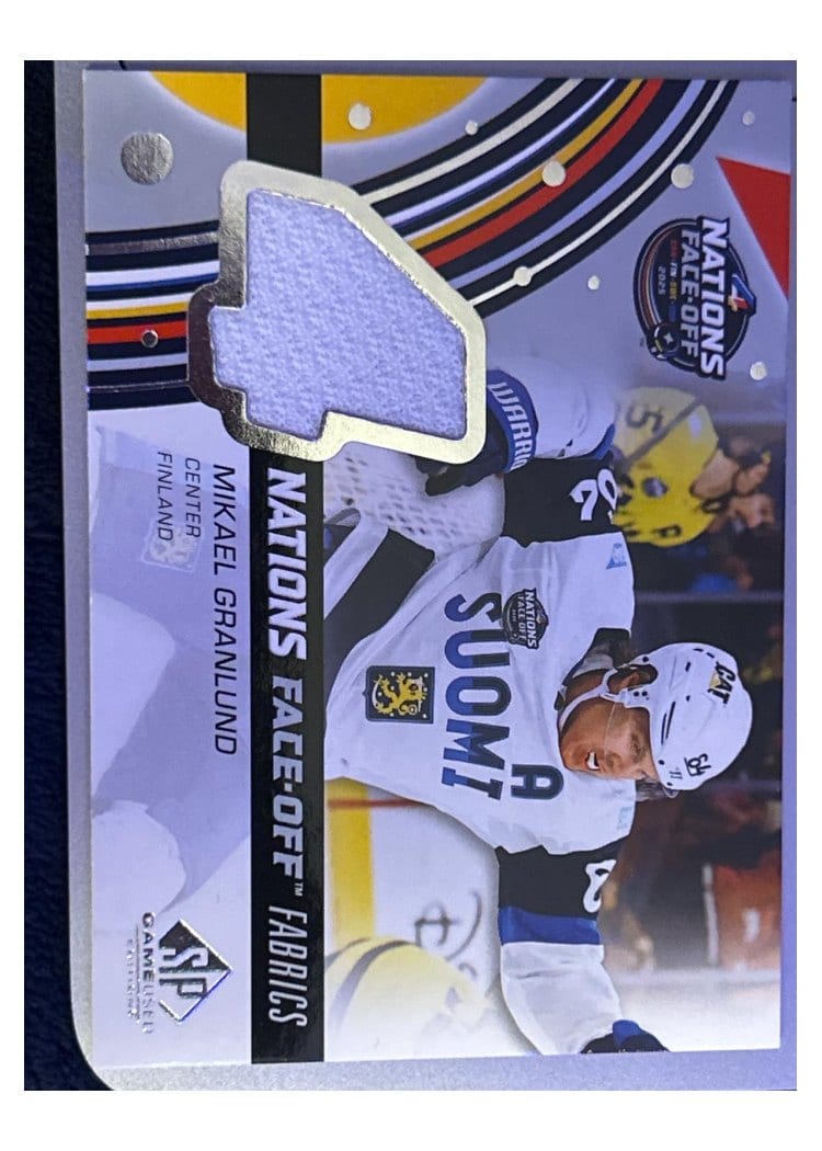 2025-26 SP Game Used 2025 4 Nations Face-Off Fabrics Mikael Granlund #4N-MG