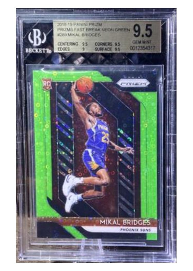 2018-19 Panini Prizm Base Set Mikal Bridges #289 card