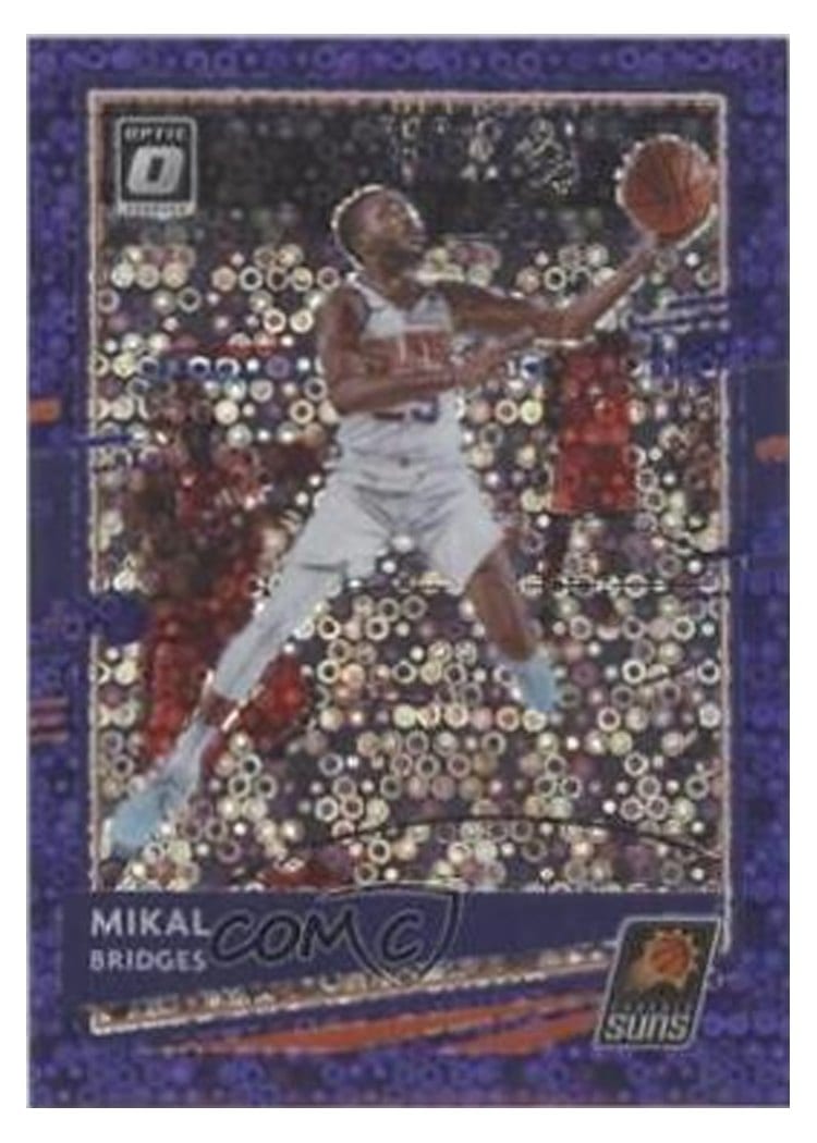 2020-21 Donruss Optic Base Set Mikal Bridges Fast Break Purple #54 card