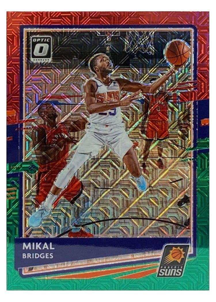 2020-21 Donruss Optic Base Set Mikal Bridges Choice Red Green #54 card
