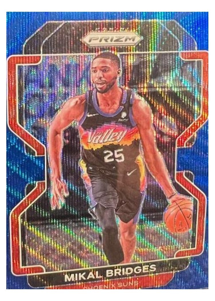 2021-22 Panini Prizm Base Set Mikal Bridges #27 card
