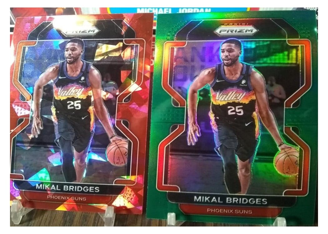 2021-22 Panini Prizm Base Set Mikal Bridges #27 card