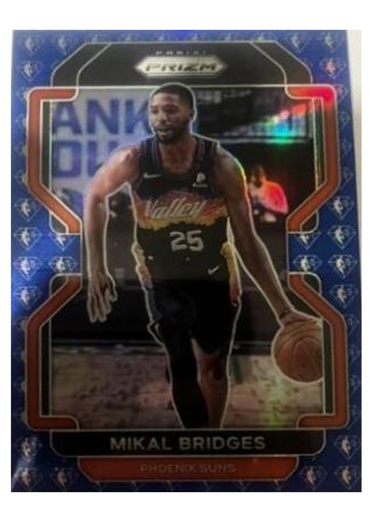 2021-22 Panini Prizm Base Set Mikal Bridges #27 card