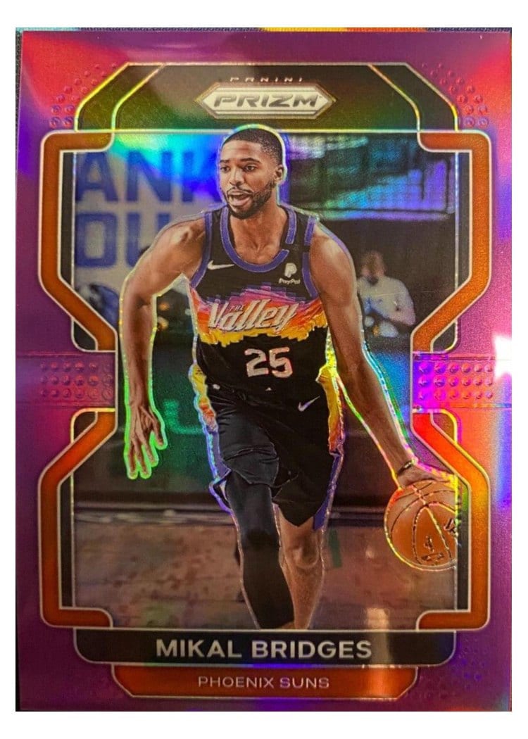 2021-22 Panini Prizm Base Set Mikal Bridges #27 card