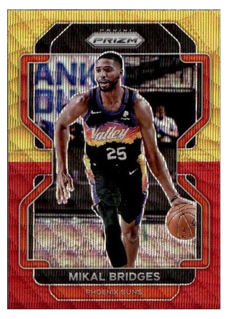 2021-22 Panini Prizm Base Set Mikal Bridges #27 card