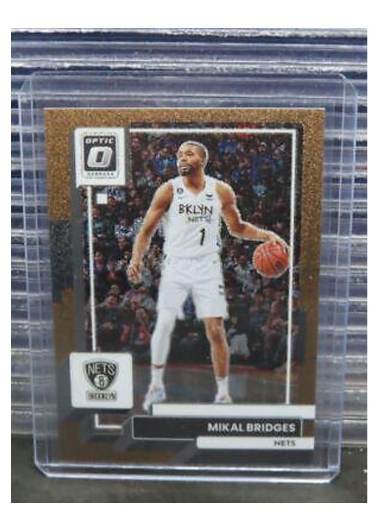 2022-23 Donruss Optic Base Set Mikal Bridges Copper Glitter #108 card