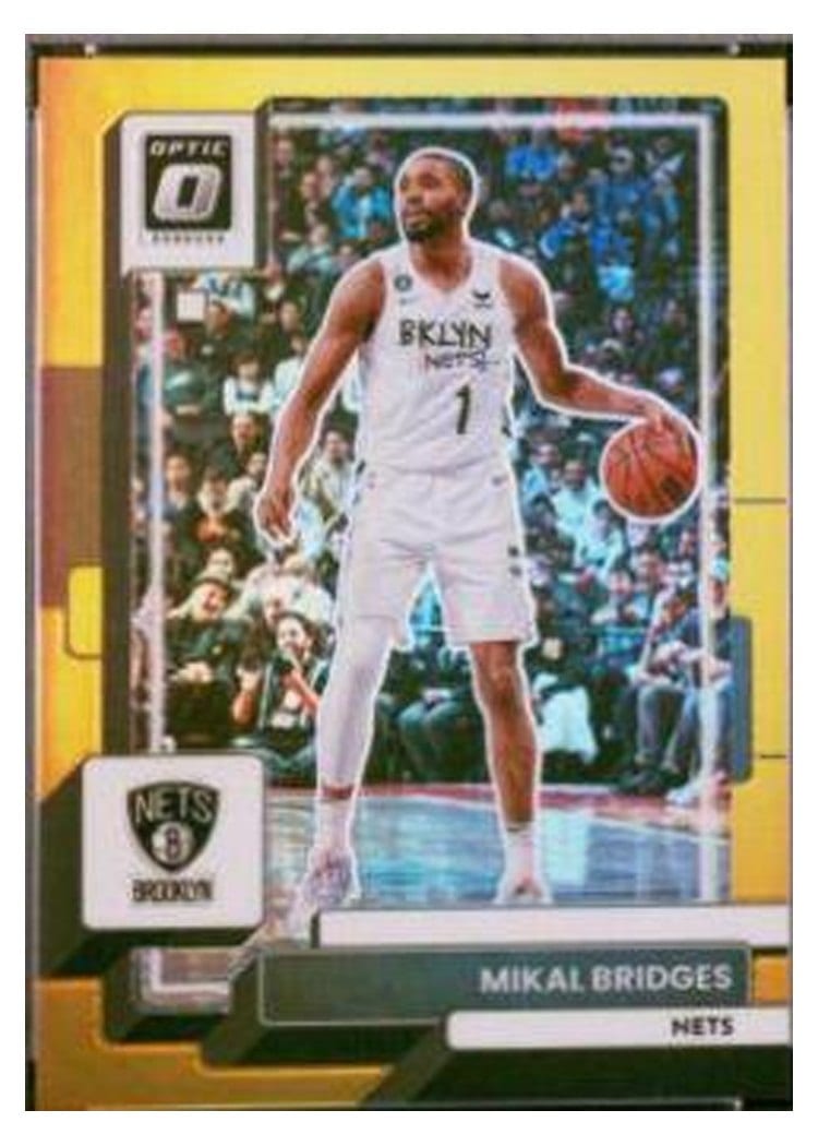 2022-23 Donruss Optic Base Set Mikal Bridges Gold #108 card