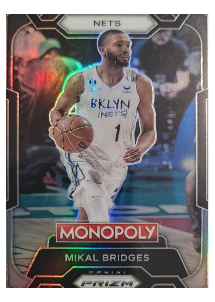 2023-24 Panini Prizm Monopoly Base Set Mikal Bridges #10 card