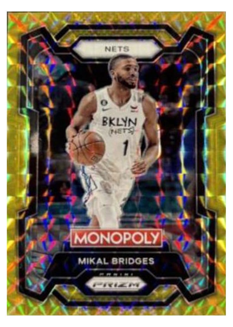 2023-24 Panini Prizm Monopoly Base Set Mikal Bridges #10 card
