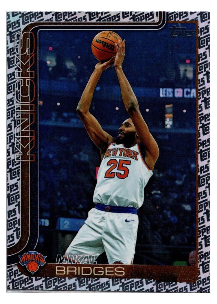 2025-26 Topps Base Set Mikal Bridges Holo Platinum Foil #18 card