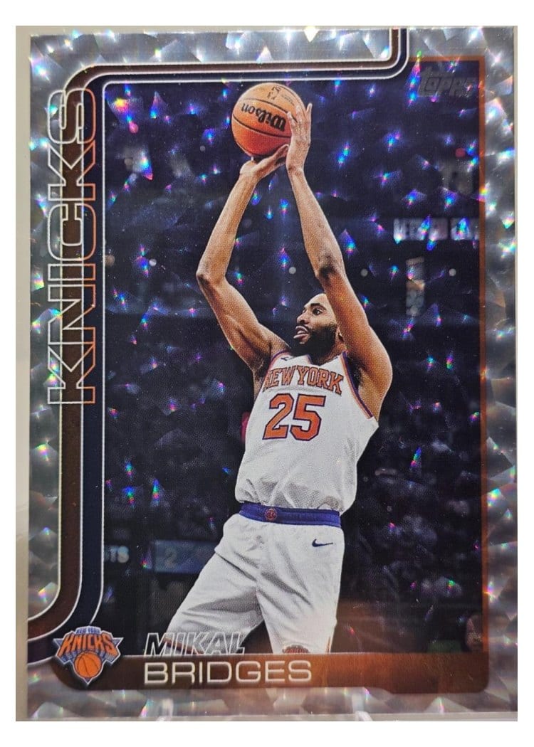 2025-26 Topps Base Set Mikal Bridges Crackleboard #18 card