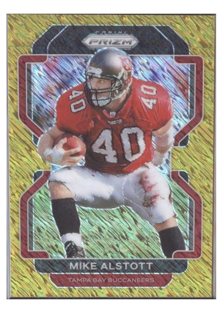 2021 Panini Prizm Base Set Mike Alstott Gold Shimmer #299 card
