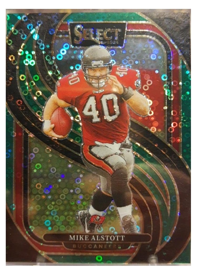 2024 Panini Select Base Set Mike Alstott Green Disco Prizm #183 card