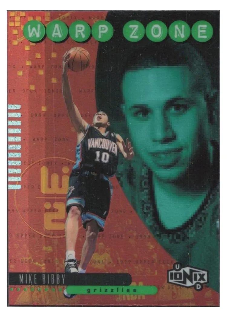 1998 Upper Deck Ionix Warp Zone Mike Bibby #Z14 card