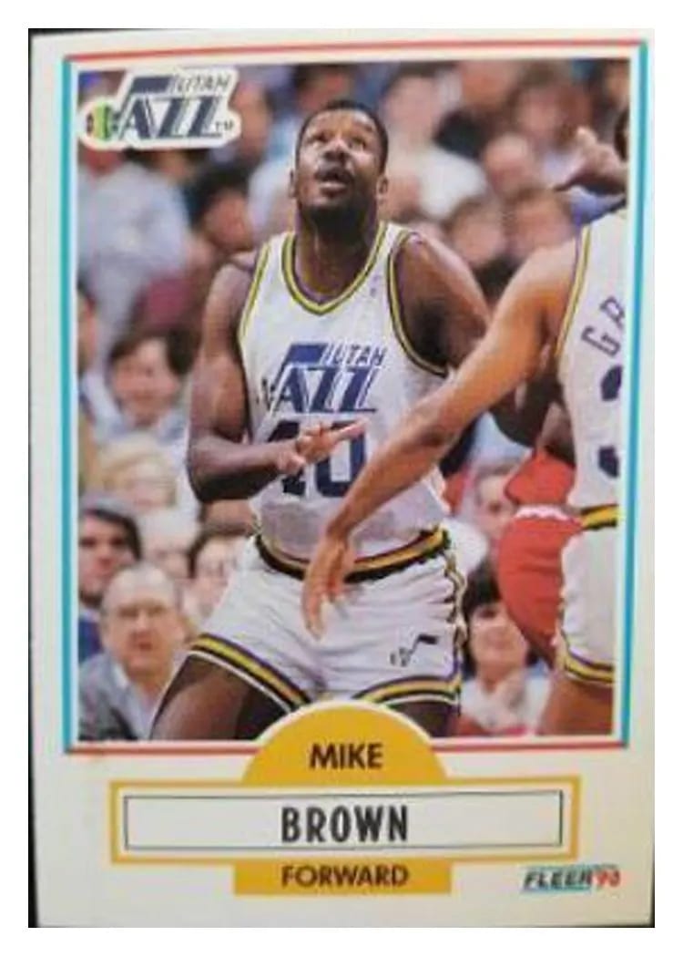 1990 Fleer Mike Brown #183 card