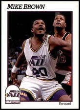 1991-92 Hoops Base Set Mike Brown #206 card