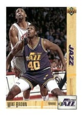 1991-92 Upper Deck Base Set Mike Brown #118 card