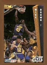 1992-93 Fleer Base Set Mike Brown #219