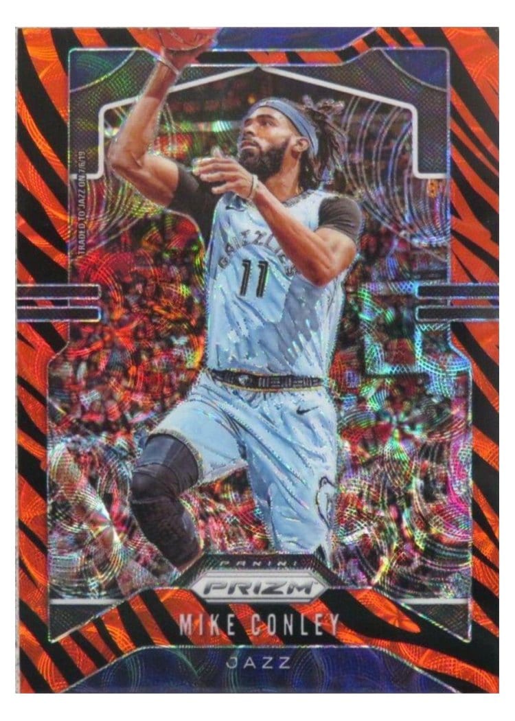 2019-20 Panini Prizm Base Set Mike Conley Tiger Stripe Choice Prizm #244 card