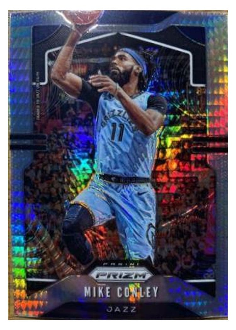 2019-20 Panini Prizm Base Set Mike Conley Hyper Prizm #244 card