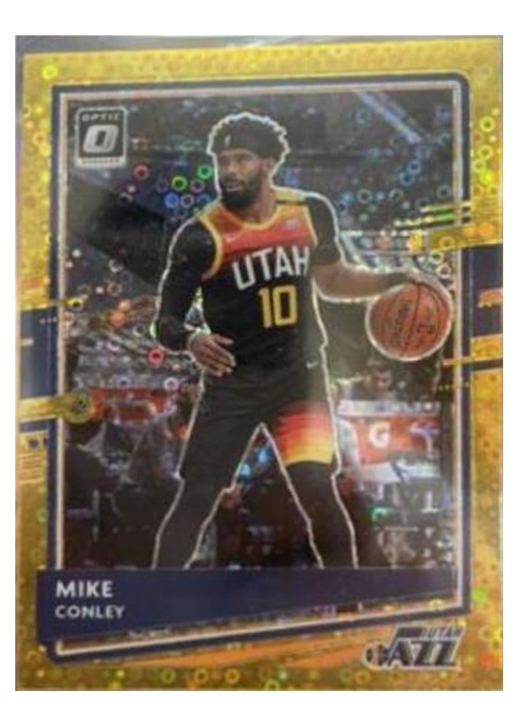 2020-21 Donruss Optic Base Set Mike Conley Fast Break Gold #123 card