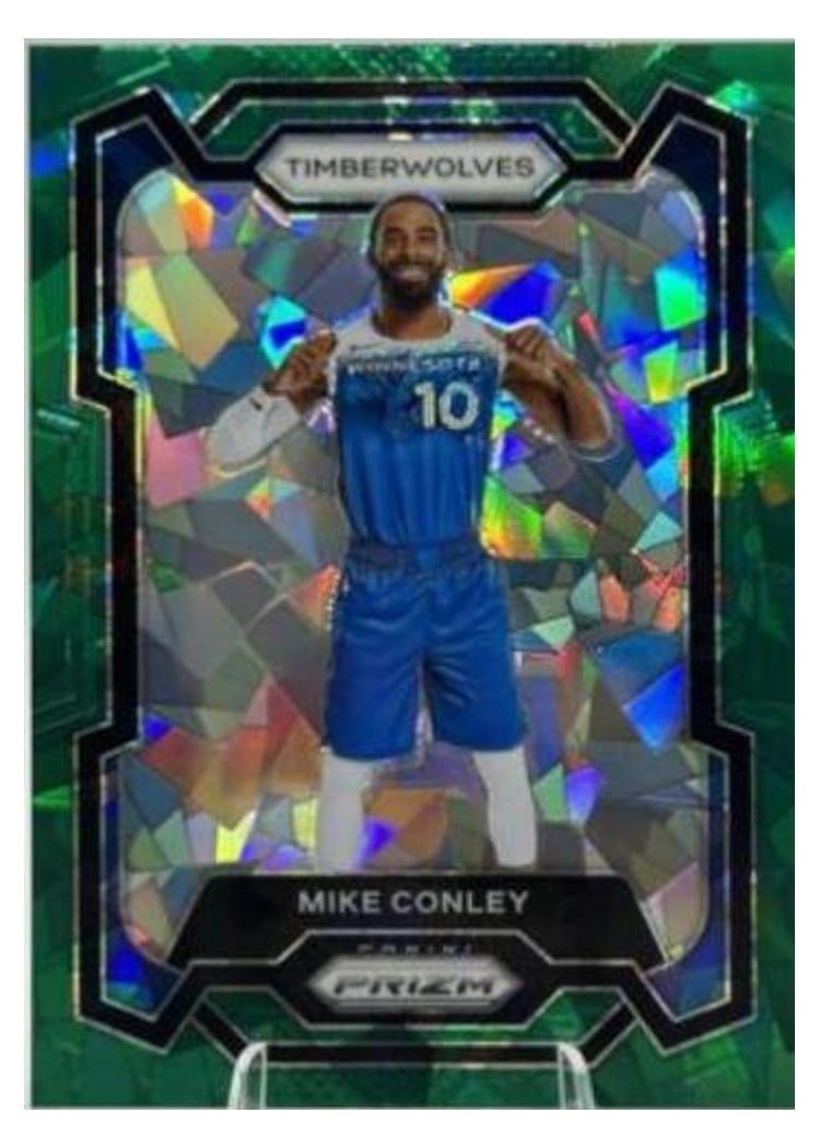 2023-24 Panini Prizm Base Set Mike Conley Green Ice #57 card