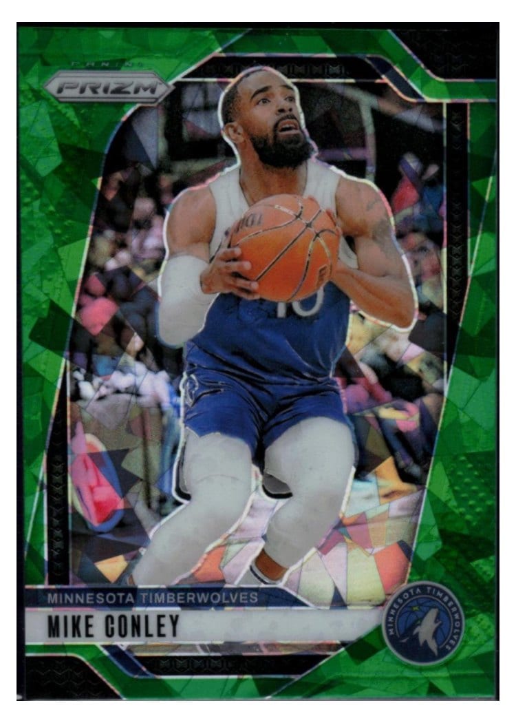 2024-25 Panini Prizm Base Set Mike Conley Green Ice #137 card