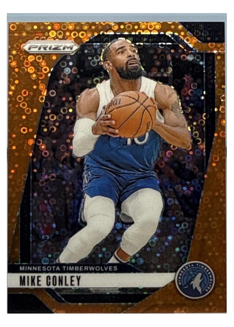 2024-25 Panini Prizm Base Set Mike Conley Fast Break Orange #137 card