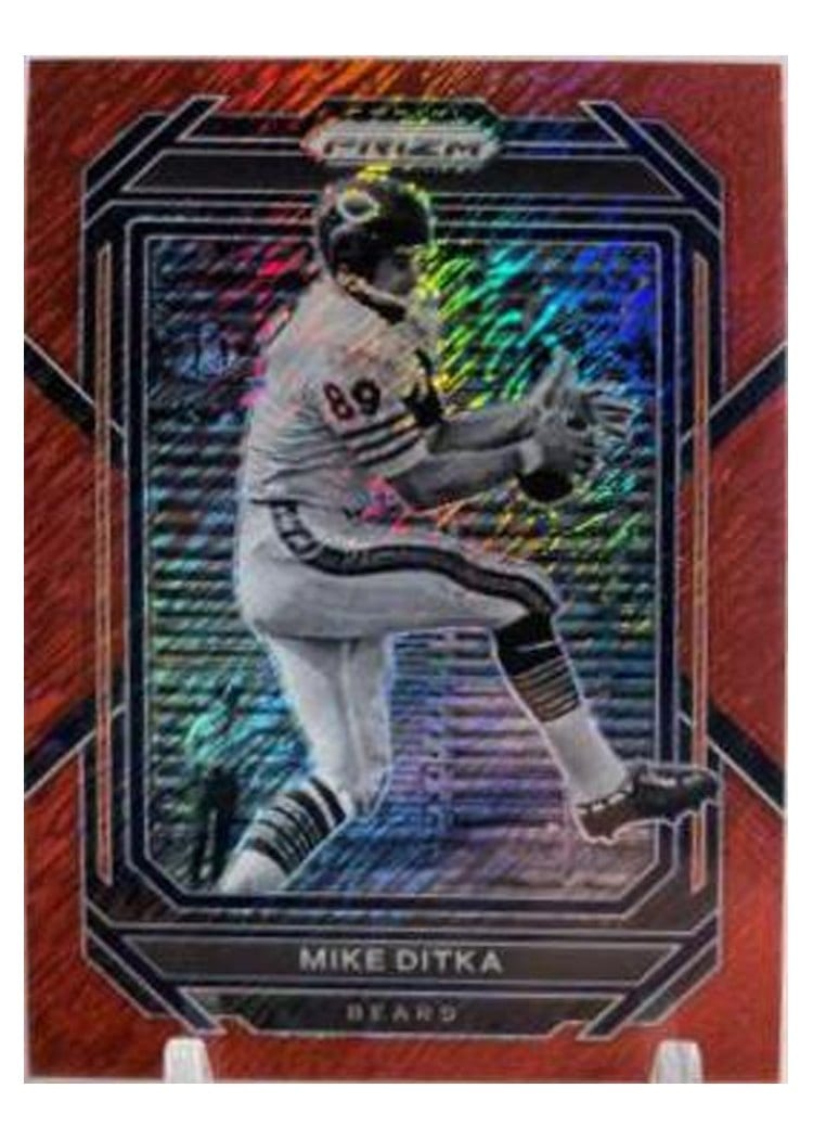 2022 Panini Prizm Base Set Mike Ditka Red Shimmer #55 card