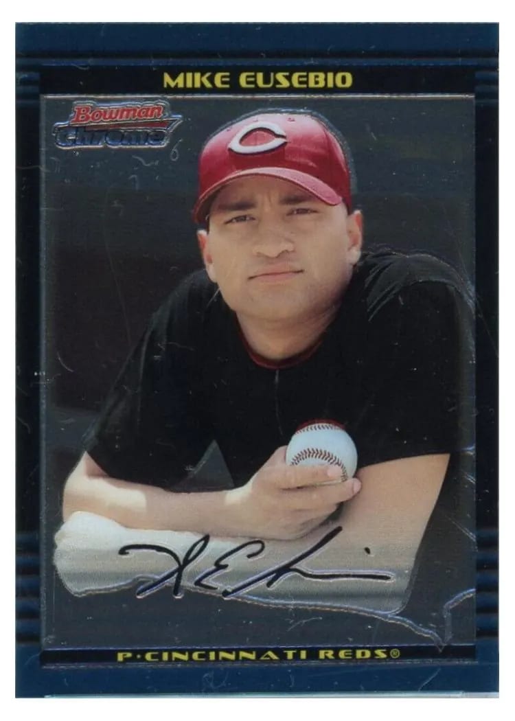 2002 Bowman Chrome Draft Picks Mike Eusebio #5 card