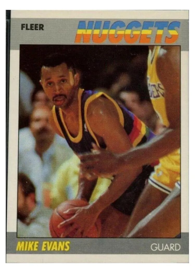 1987 Fleer Mike Evans #36 card