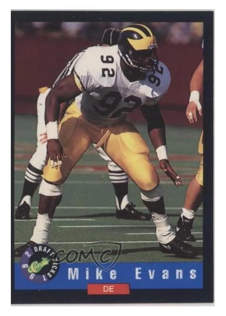 1992 Classic Draft Picks Mike Evans #76 card