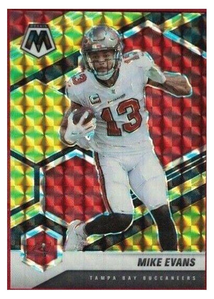 2021 Panini Mosaic Base Set Mike Evans Choice Black Gold Mosaic #189 card