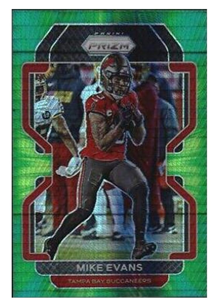 2021 Panini Prizm Base Set Mike Evans Hyper Prizm #290 card
