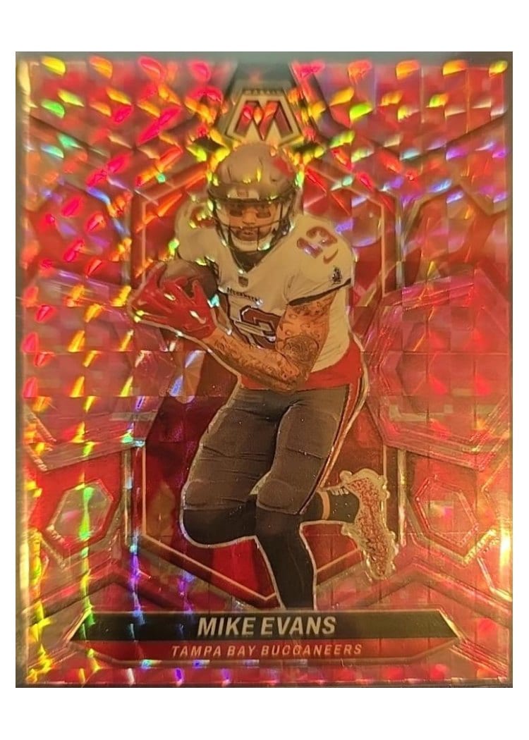 2024 Panini Mosaic Base Set Mike Evans Pink Fluorescent #206 card