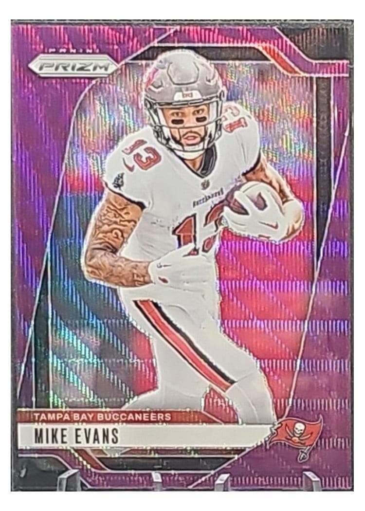 2024 Panini Prizm Base Set Mike Evans Purple Wave #270 card