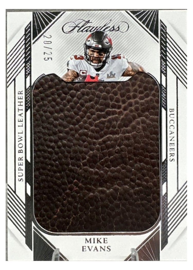 2025 Panini Flawless Super Bowl Leather Mike Evans #6 card