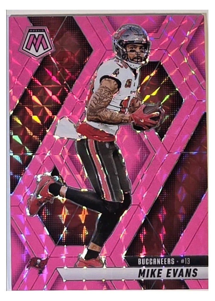 2025 Panini Mosaic Base Set Mike Evans Pink Fluorescent #192 card