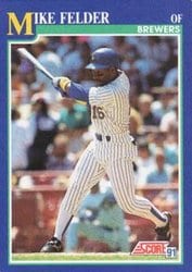1991 Score Base Set Mike Felder #97 card