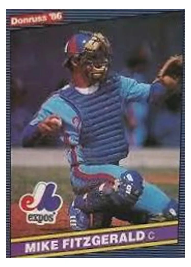 1986 Leaf Mike Fitzgerald #32 card