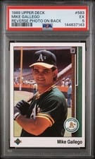 1989 Upper Deck Mike Gallego Reverse #583 card