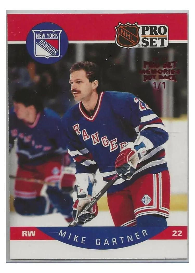 1990 Pro Set Mike Gartner #196 card